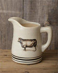 AURDREY'S PITCHER WITH COW 6"H X 6"W WITH HANDLE