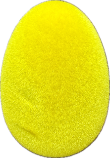 180 DEGREES FLOCKED EASTER EGGS BRIGHT YELLOW 6.5"