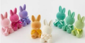 FLOCKED SITTING BUNNY 7"