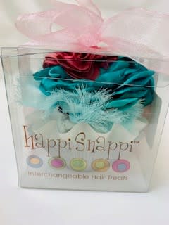 HAPPI SNAPPI INTERCHANGEABLE BABY/TODDLER 2 HEADBANDS WITH 9 ATTACHMENTS