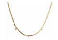 JANE MARIE 16" SNAKE CHAIN NECKLACE WITH CZ TRIANGLES AND 3" EXTENDER