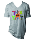 JANE MARIE CREW NECKTRICK OR TREAT GREY SHORT SLEEVE TEE