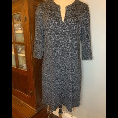 Mary Square Black with White Dot Dress Size Small