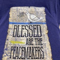 Matthew 5:9 Blessed Are The Peacemakers Image on the Front of Tshirt
