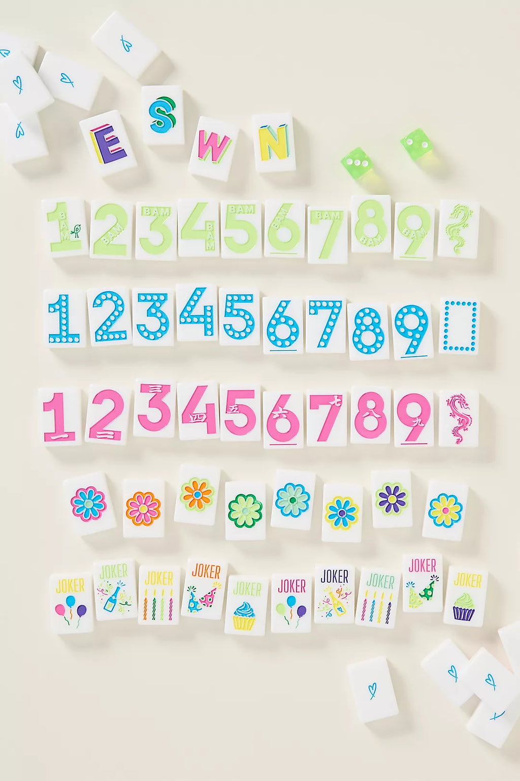A Beautiful Line Mahjong Tile Set