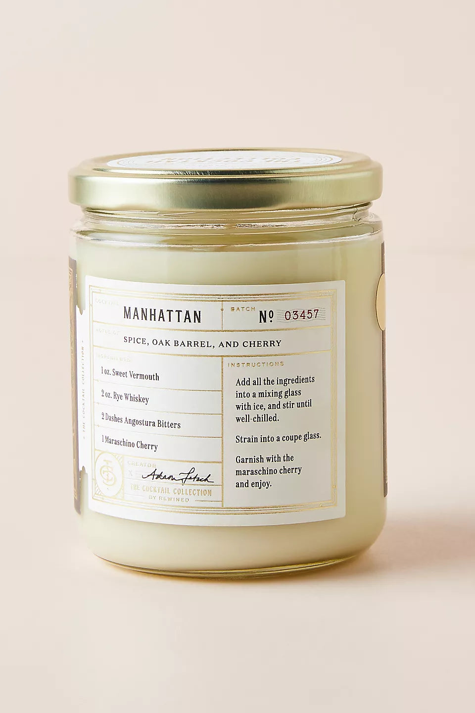 Rewind Candle Cocktail Candle Jar with Lid
