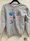 Christmas Grey Youth Large Sweatshirt