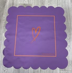 A Beautiful Line Mahjong Mats with Scallop Edge