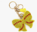 Softball Bow Keychain